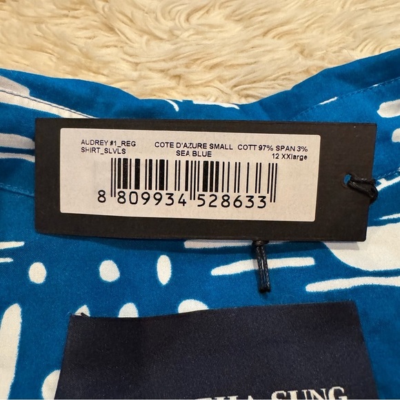 NWT Samantha Sung Audrey #1 Sleeveless Dress in Cote D’azure Sea Blue - Size 12 - Picture 6 of 9